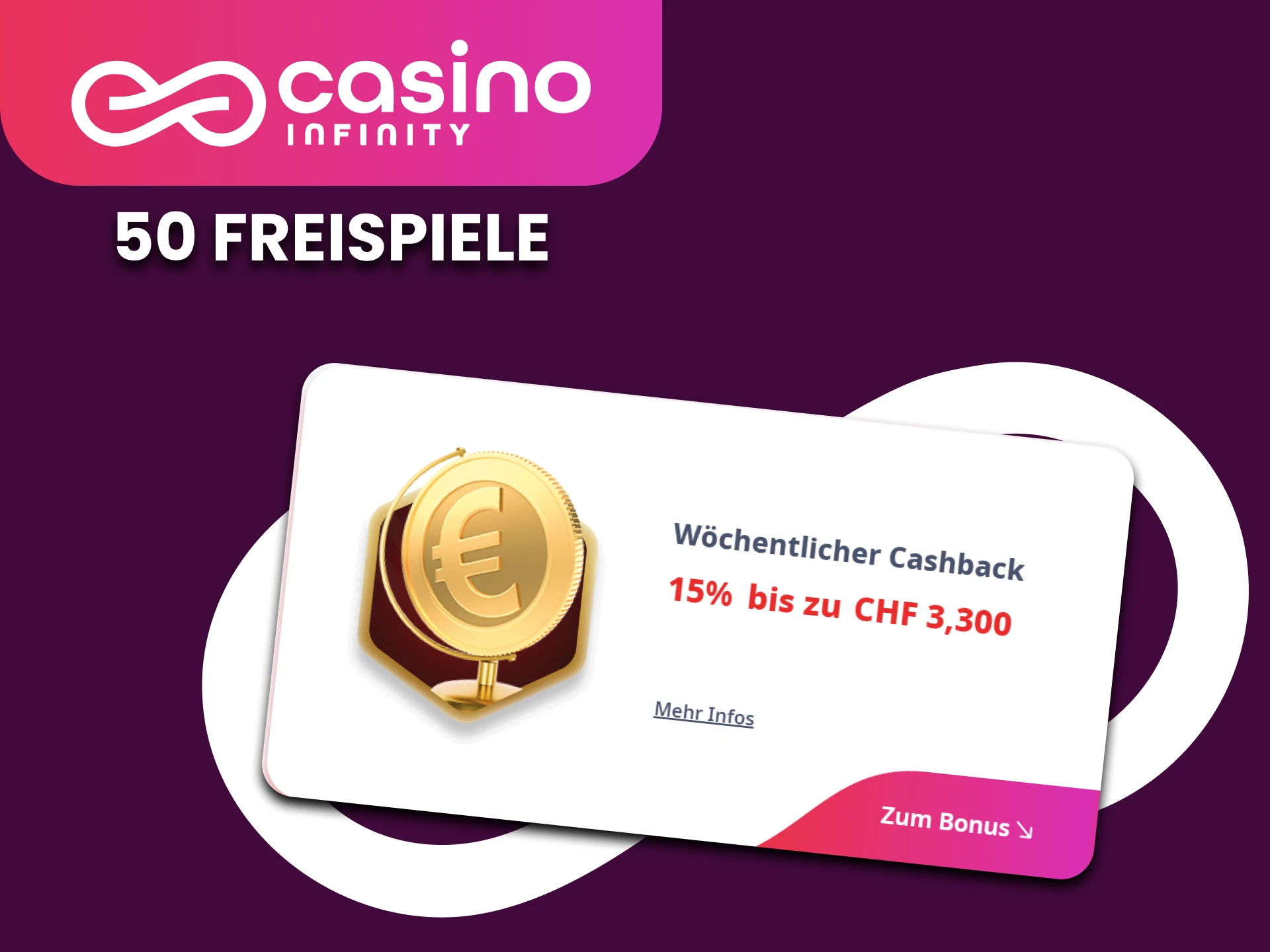 Erhalten Sie 50 Freispiele bei Casino Infinity, wenn Sie eine Einzahlung tatigen.