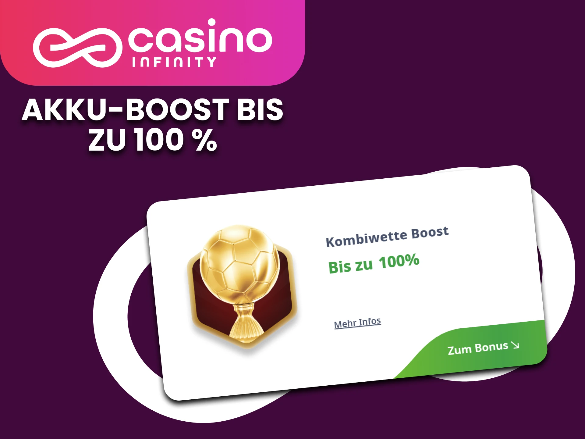 Erhohen Sie Ihre Sportwetten-Gewinne mit dem Casino Inifnity-Bonus.