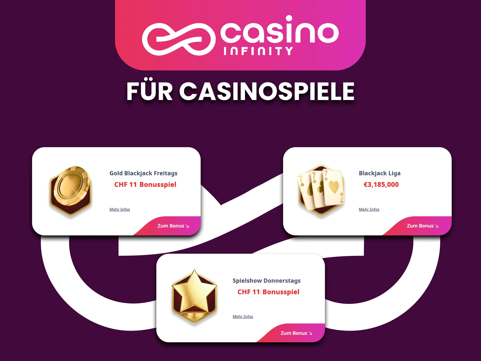 Hier finden Sie alle Casino-Boni im Casino Infinity.