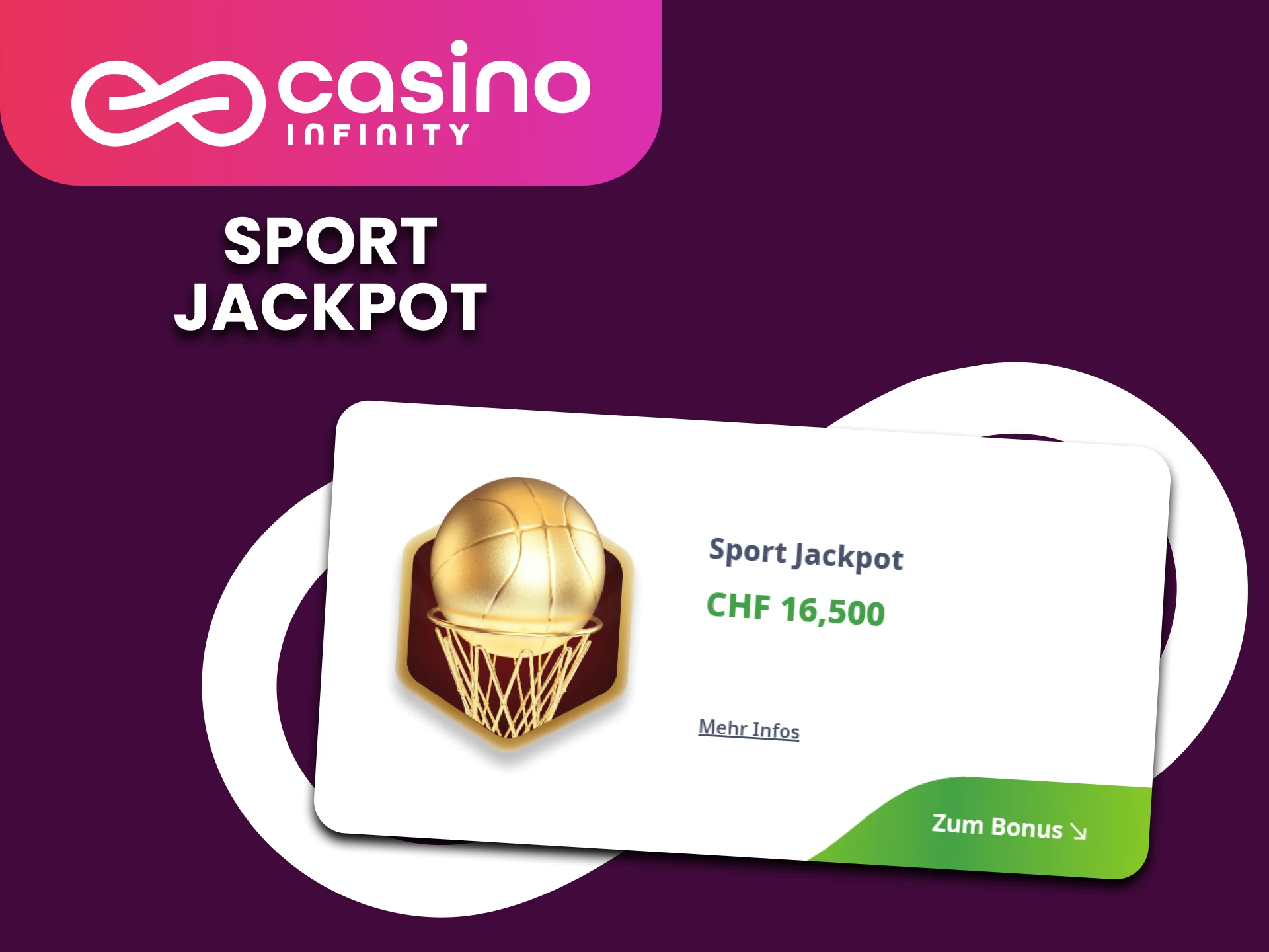 Bei Casino Infinity konnen Sie einen Sport-Jackpot-Bonus beanspruchen.