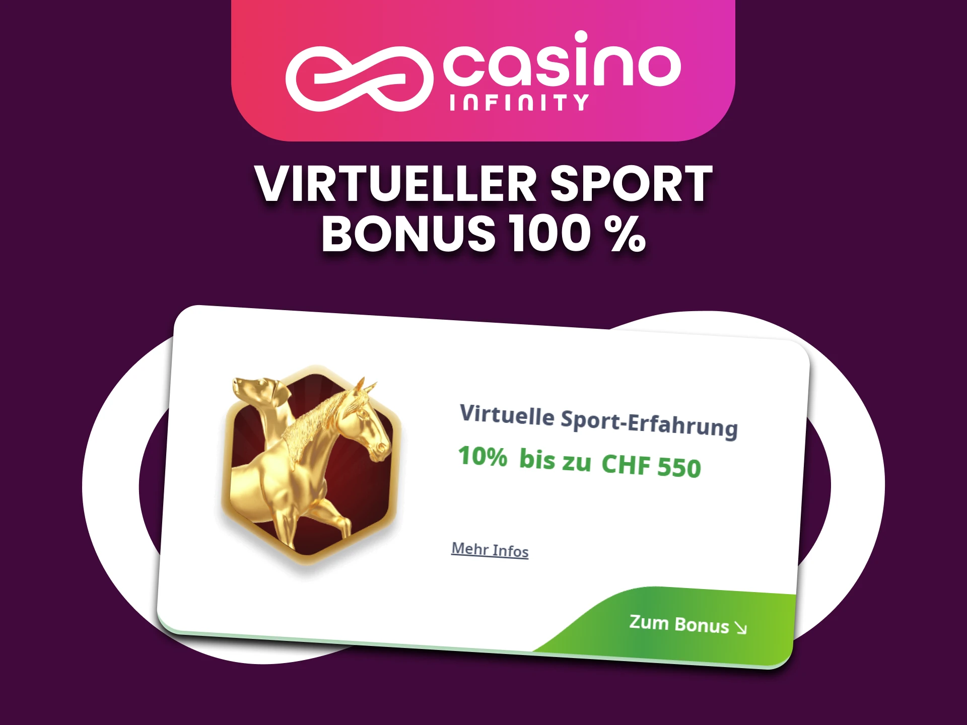 Holen Sie sich einen virtuellen Sportwetten-Bonus im Casino Infinity.