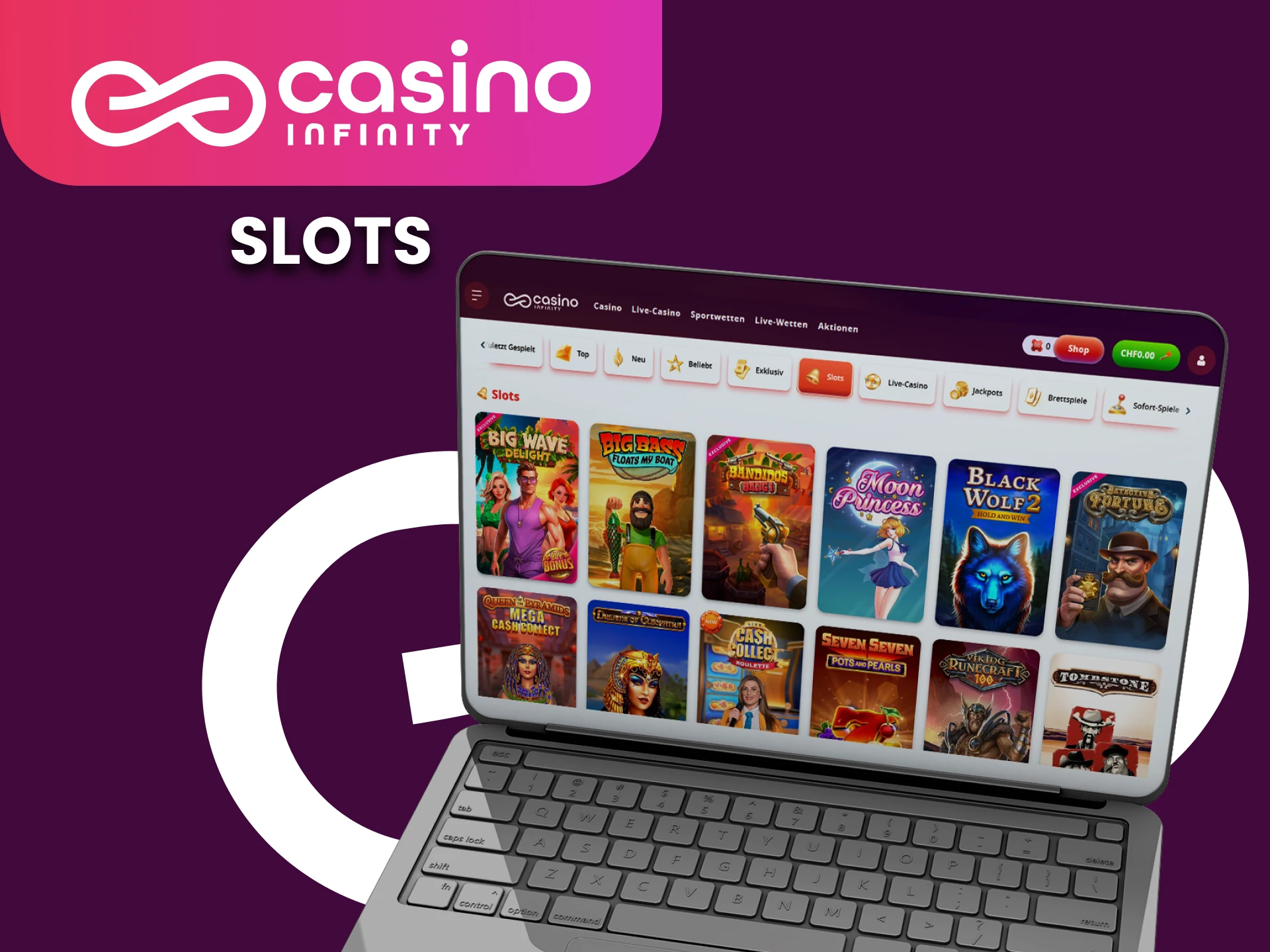 Spielen Sie profitable Slots im Casino Infinity.