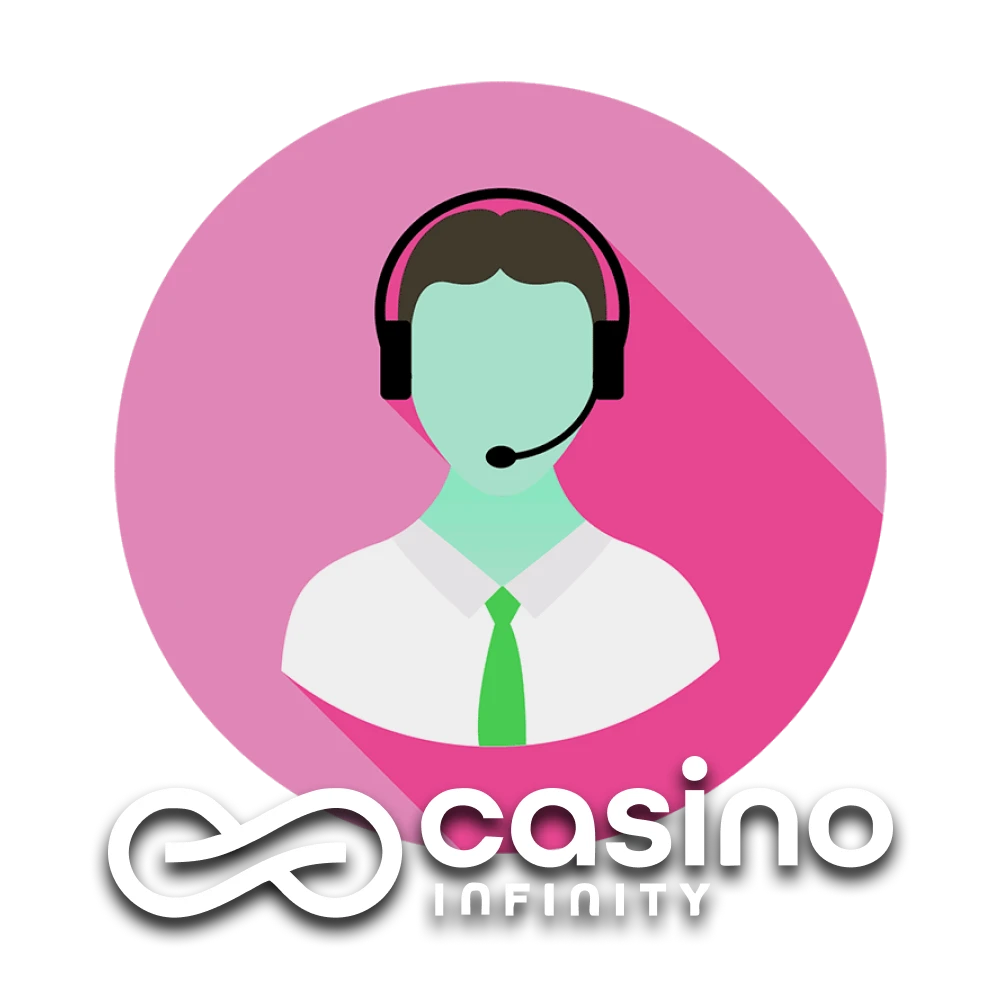 Das Support-Team von Casino Infinity ist immer in Kontakt.