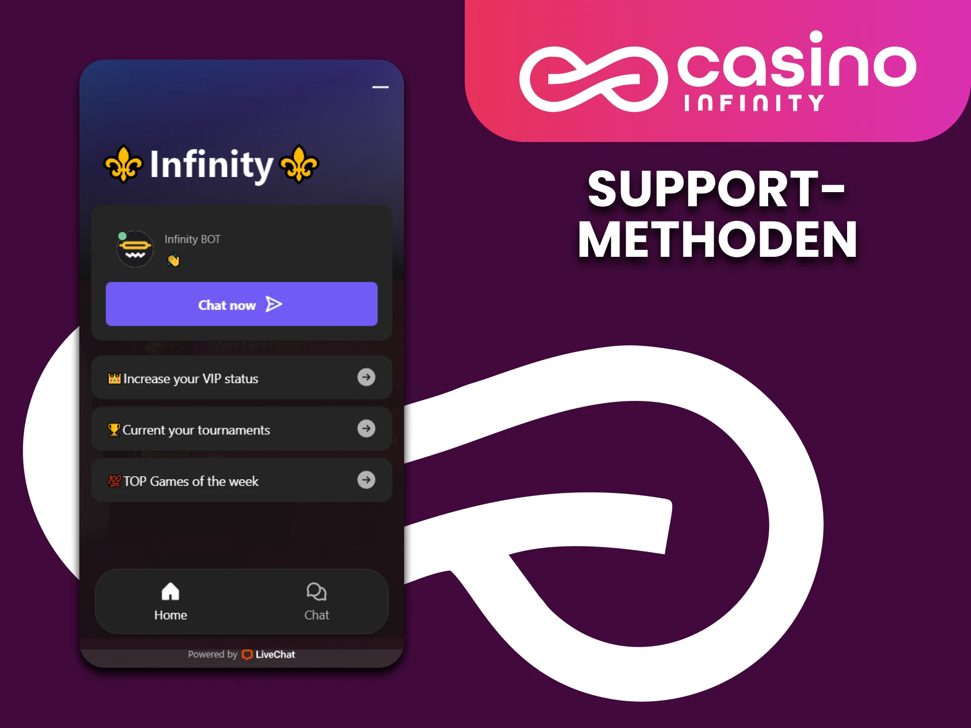 Hier finden Sie alle verfugbaren Moglichkeiten, den Casino Infinity-Support in der Schweiz zu kontaktieren.