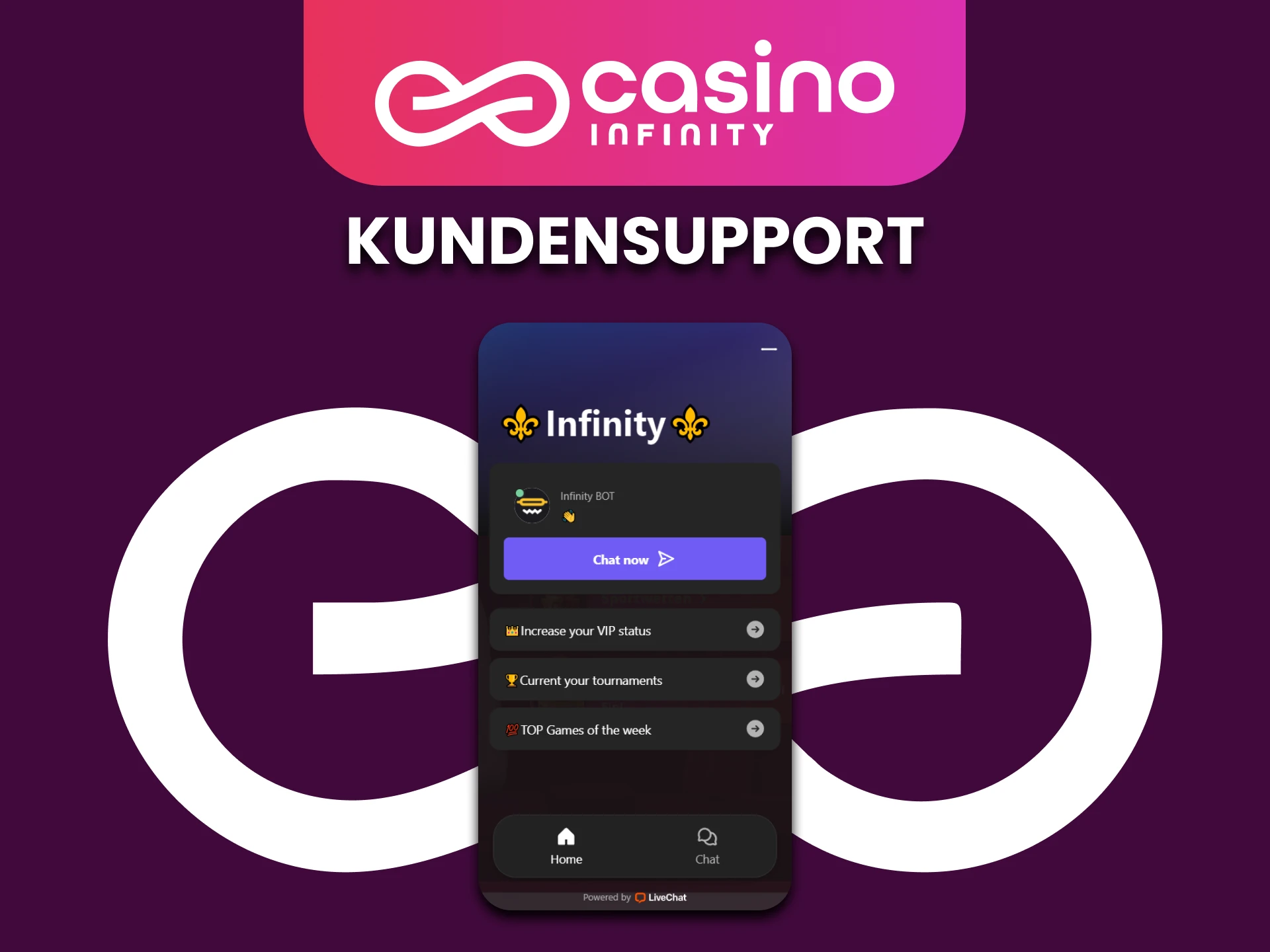 Der Support von Casino Infinity ist immer verfugbar.